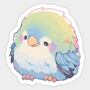 Kawaii - Green Parrot Baby Sticker